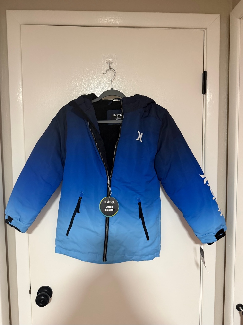 Hurley Kids Blue Ombre Water-Resistant Puffer Jacket